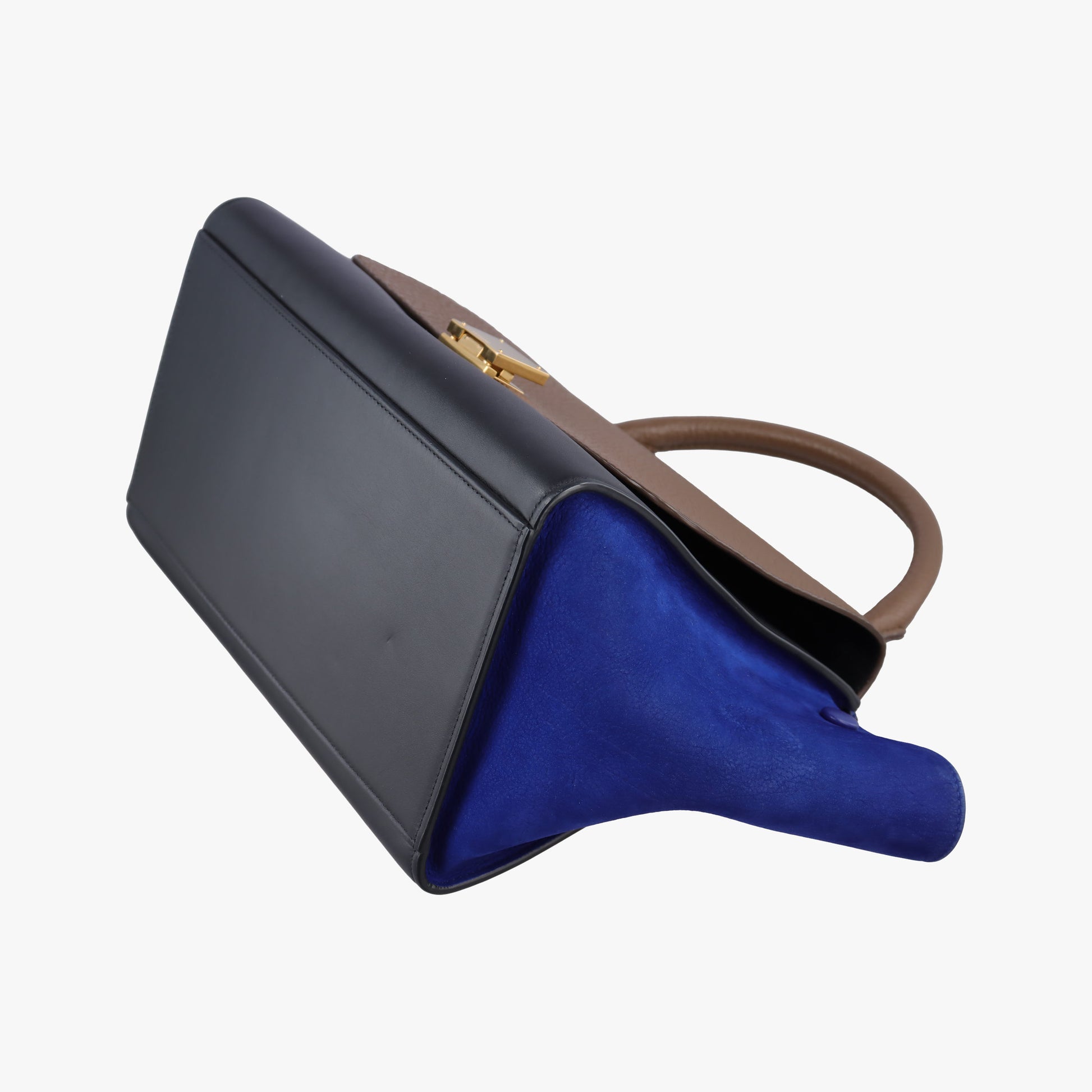 Trapeze Beige×Black×Blue Suede × leather F-CU-2155トラペーズ ベージュ×ブラック×ブルー スエード×レザー F-CU-2155