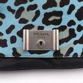 Vintage Prada Leopard print Blue×Black ponyhair×nylon 1BD009 shoulderbag | stylenewstar