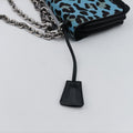 Vintage Prada Leopard print Blue×Black ponyhair×nylon 1BD009 shoulderbag | stylenewstar