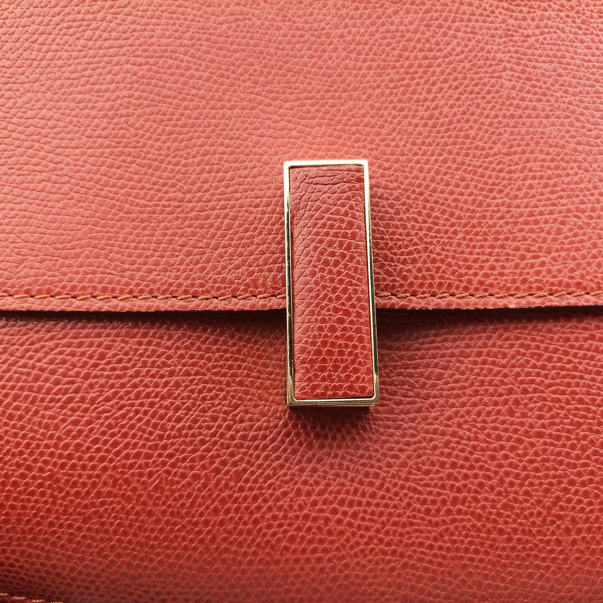 Pre-owned Valextra Iside Terracotta Soft Calfskin Leather  shoulderbag | stylenewstar