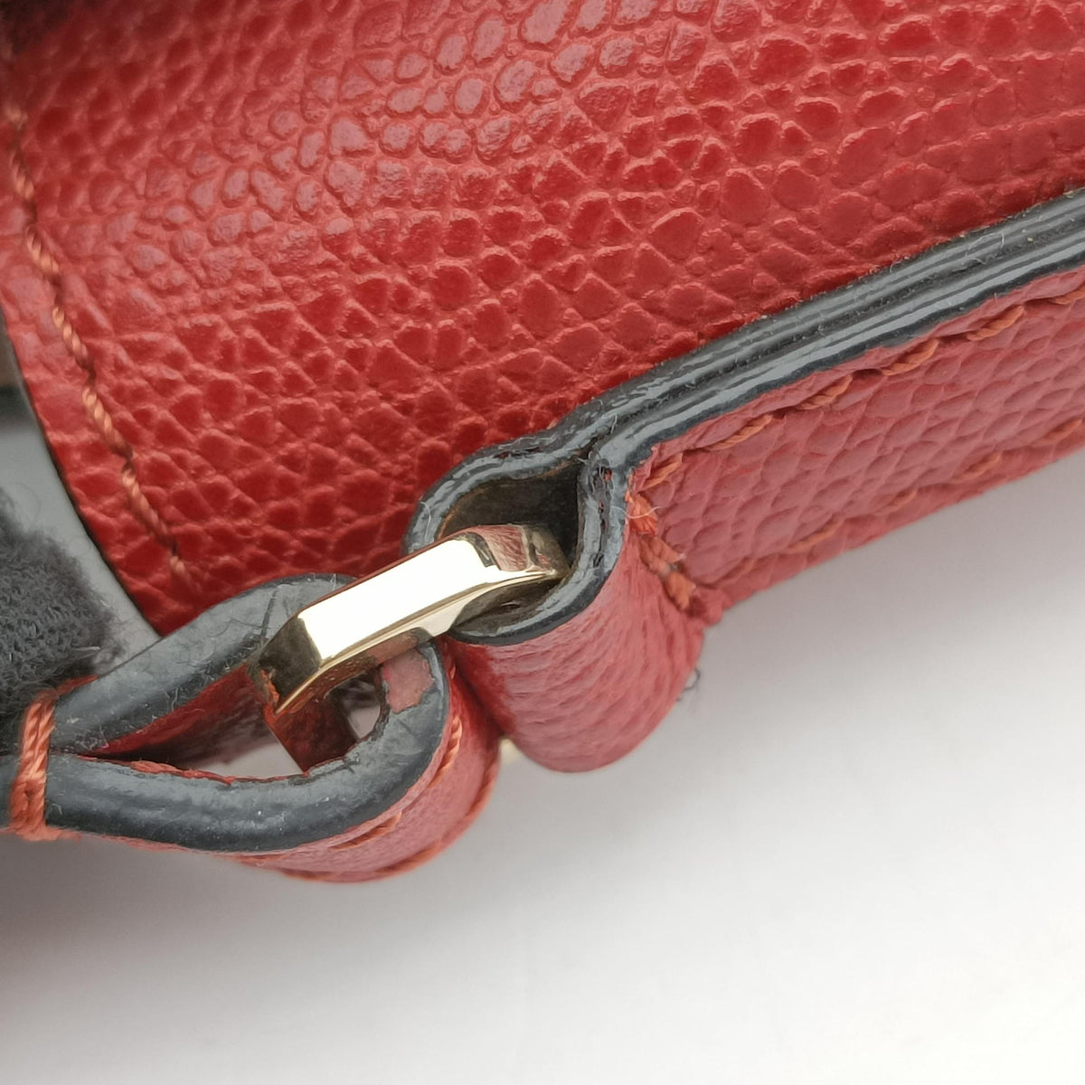 Pre-owned Valextra Iside Terracotta Soft Calfskin Leather  shoulderbag | stylenewstar