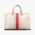 UNICEF Joy White×Pink PVC coated canvas×Leather 189895 D1885556ユニセフ ジョイ ホワイト×ピンク PVCコーティングキャンバス×レザー 189895 D1885556