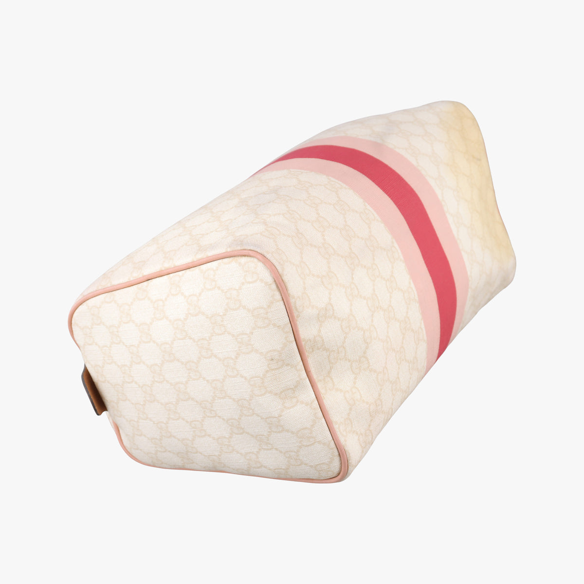UNICEF Joy White×Pink PVC coated canvas×Leather 189895 D1885556ユニセフ ジョイ ホワイト×ピンク PVCコーティングキャンバス×レザー 189895 D1885556