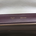 Pre-owned Celine Trapeze Bordeaux×Black×Brown Suede × leather  shoulderbag | stylenewstar