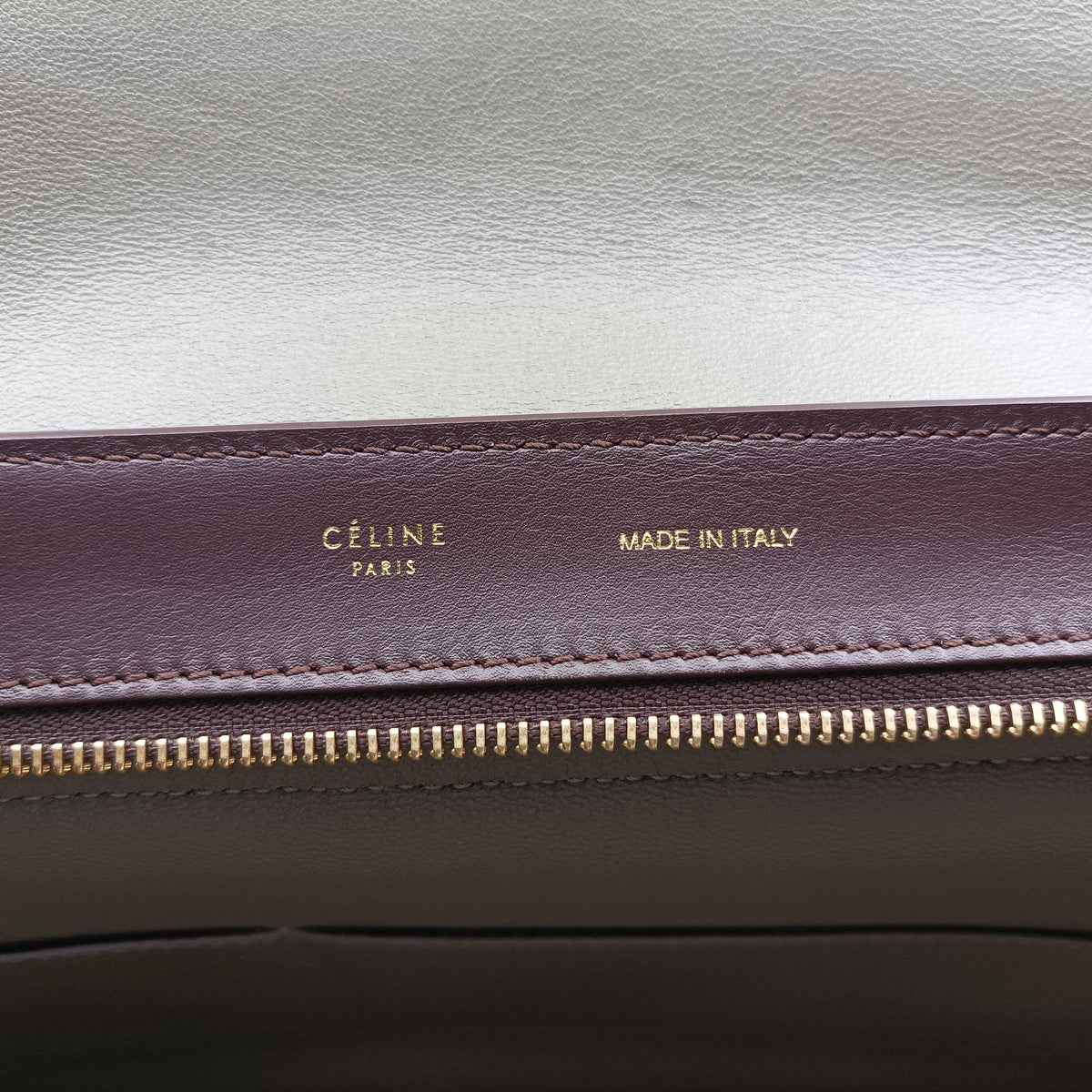 Pre-owned Celine Trapeze Bordeaux×Black×Brown Suede × leather  shoulderbag | stylenewstar