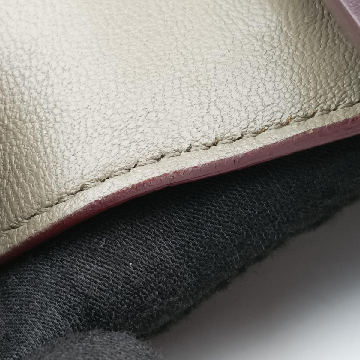 Pre-owned Celine Trapeze Bordeaux×Black×Brown Suede × leather  shoulderbag | stylenewstar