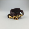 Pre-owned Celine Trapeze Bordeaux×Black×Brown Suede × leather  shoulderbag | stylenewstar