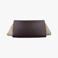 Pre-owned Celine Trapeze Bordeaux×Black×Brown Suede × leather  shoulderbag | stylenewstar