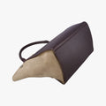 Pre-owned Celine Trapeze Bordeaux×Black×Brown Suede × leather  shoulderbag | stylenewstar