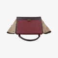 Pre-owned Celine Trapeze Bordeaux×Black×Brown Suede × leather  shoulderbag | stylenewstar