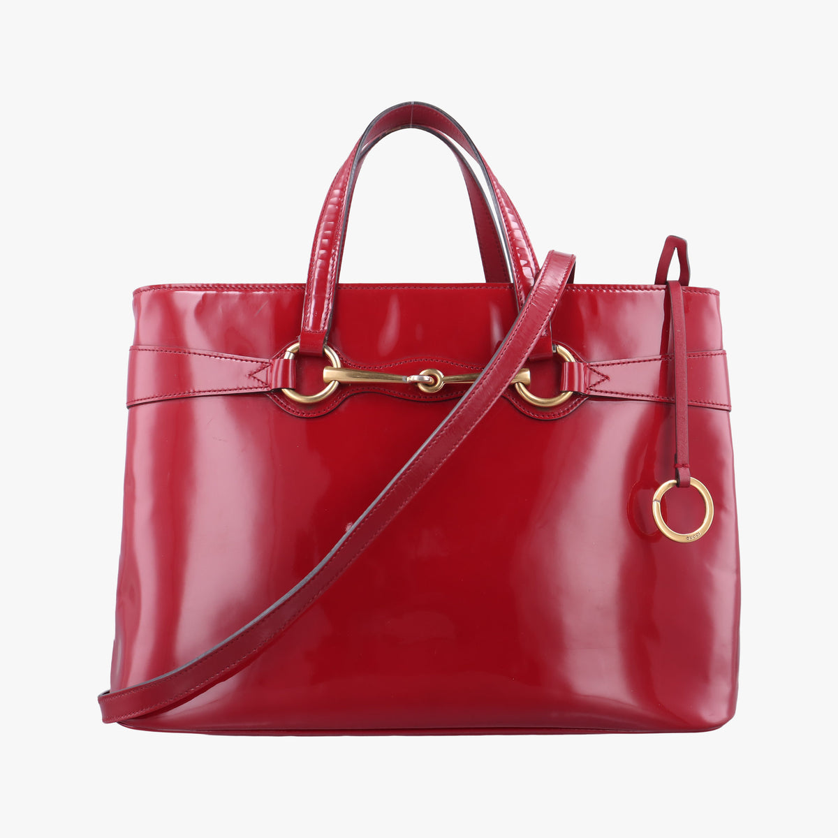 Vintage Gucci Bright Bit Red Patent Leather 319795 shoulderbag | stylenewstar
