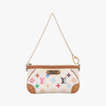 Pre-owned Louis Vuitton Pochette Mira MM Pouch white Monogram Multicolor M60096 handbag | stylenewstar