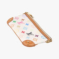 Pre-owned Louis Vuitton Pochette Mira MM Pouch white Monogram Multicolor M60096 handbag | stylenewstar