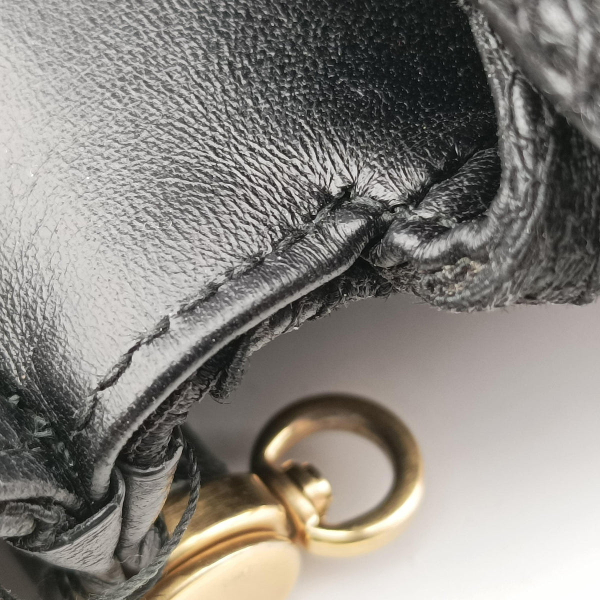 SICILY Black Leather×Crochet 48シシリー ブラック レザー×クロッシェ 48
