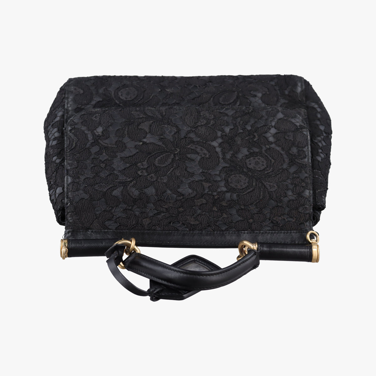 SICILY Black Leather×Crochet 48シシリー ブラック レザー×クロッシェ 48