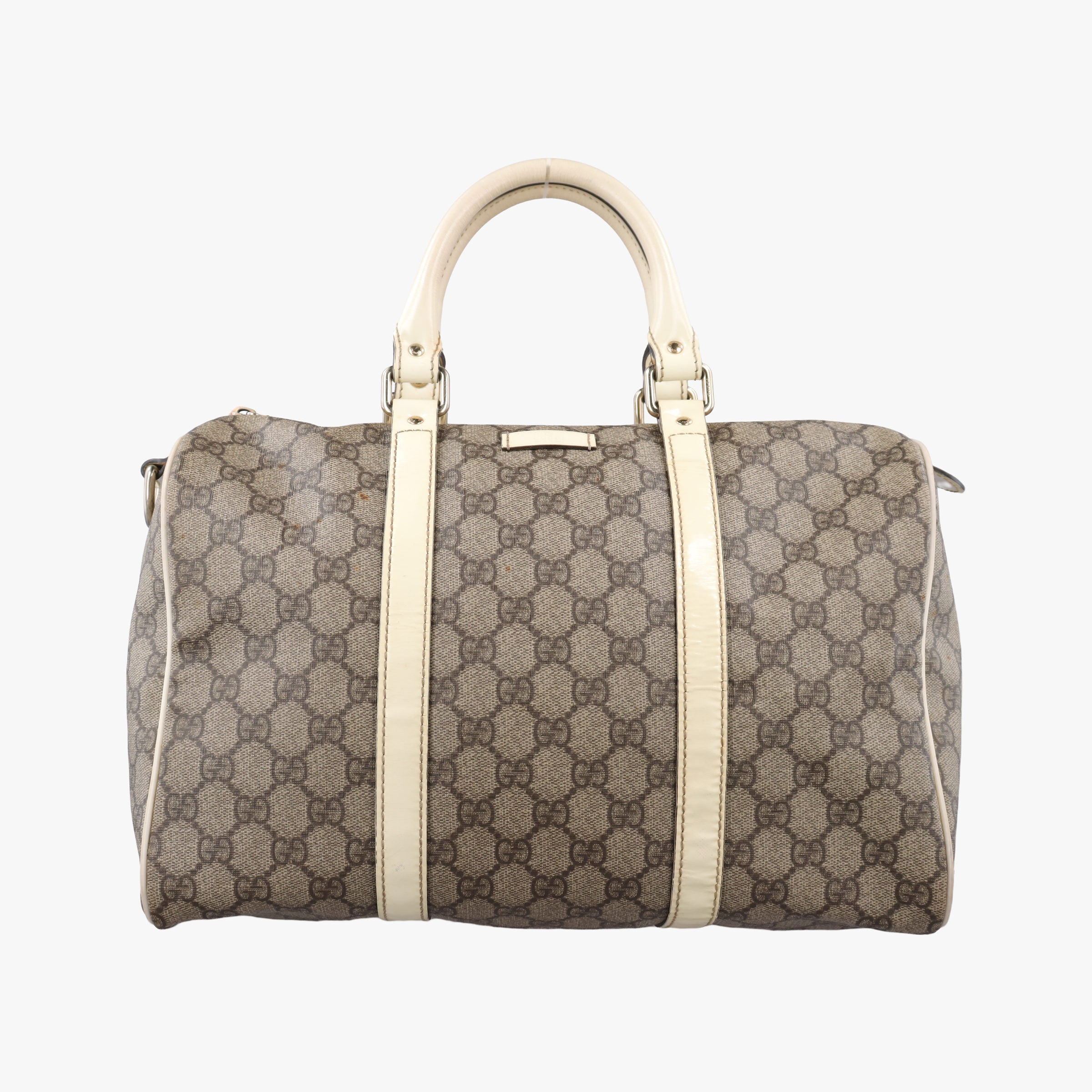 GG plus Spring Joy GG Supreme BEIGE×WHITE PVC coated canvas 193603 I7257421GGプラス ジョイ GGスプリーム ベージュ×ホワイト PVCコーティングキャンバス 193603 I7257421