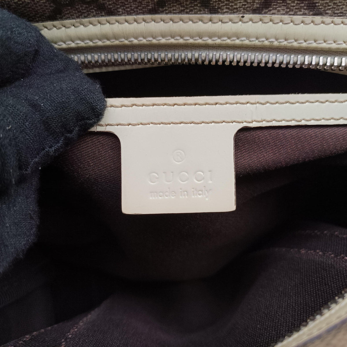 GG plus Spring Joy GG Supreme BEIGE×WHITE PVC coated canvas 193603 I7257421GGプラス ジョイ GGスプリーム ベージュ×ホワイト PVCコーティングキャンバス 193603 I7257421