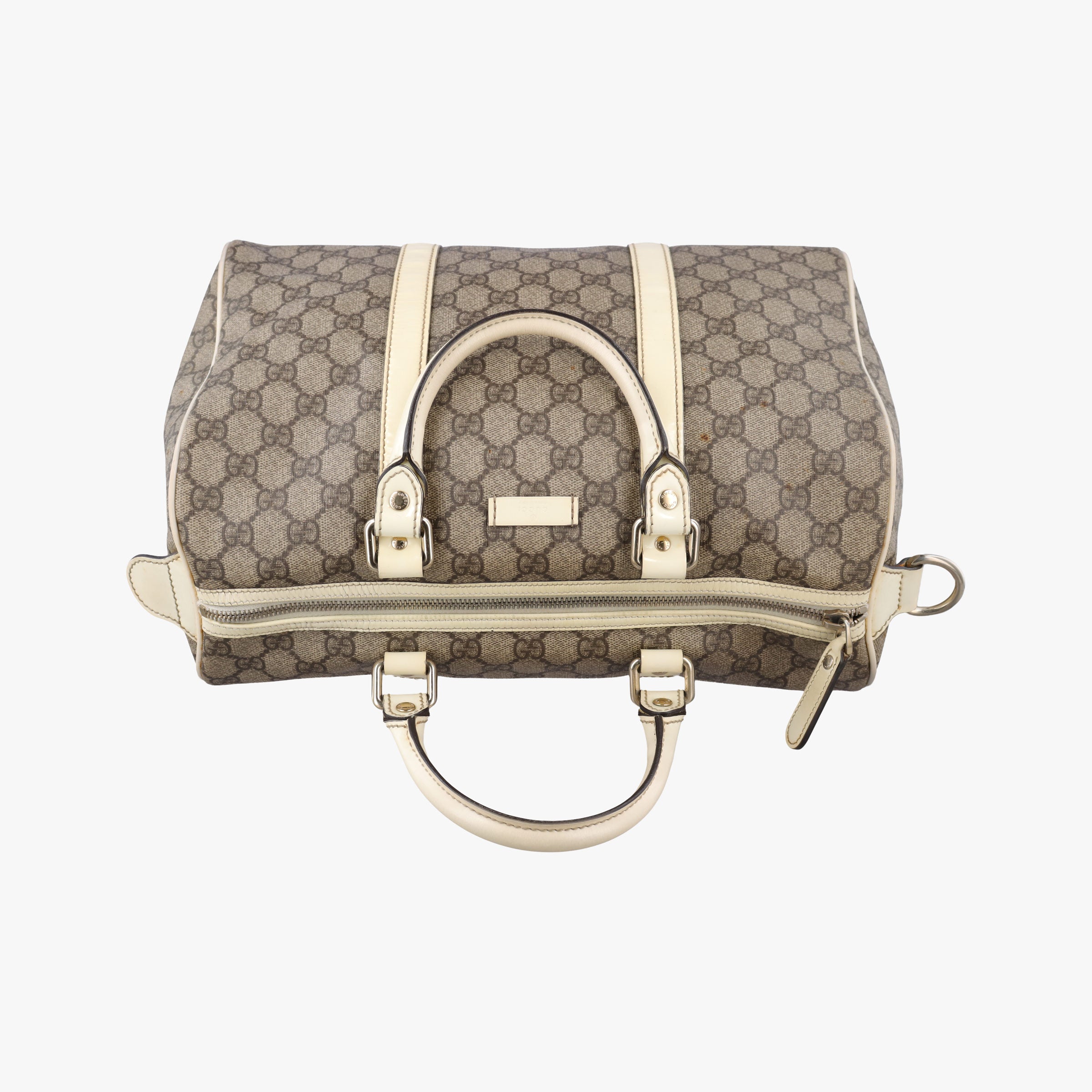 GG plus Spring Joy GG Supreme BEIGE×WHITE PVC coated canvas 193603 I7257421GGプラス ジョイ GGスプリーム ベージュ×ホワイト PVCコーティングキャンバス 193603 I7257421