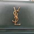 Vintage Yves Saint Laurent Sunset Green Leather 533026 shoulderbag | stylenewstar