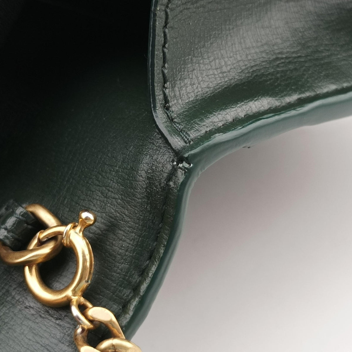 Vintage Yves Saint Laurent Sunset Green Leather 533026 shoulderbag | stylenewstar
