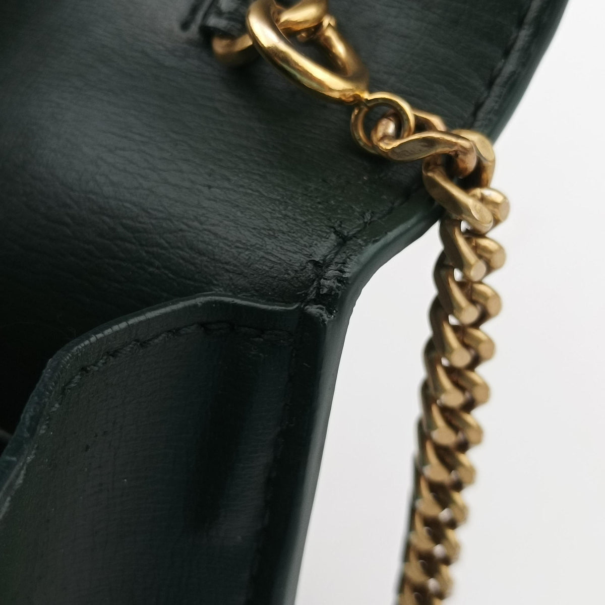 Vintage Yves Saint Laurent Sunset Green Leather 533026 shoulderbag | stylenewstar