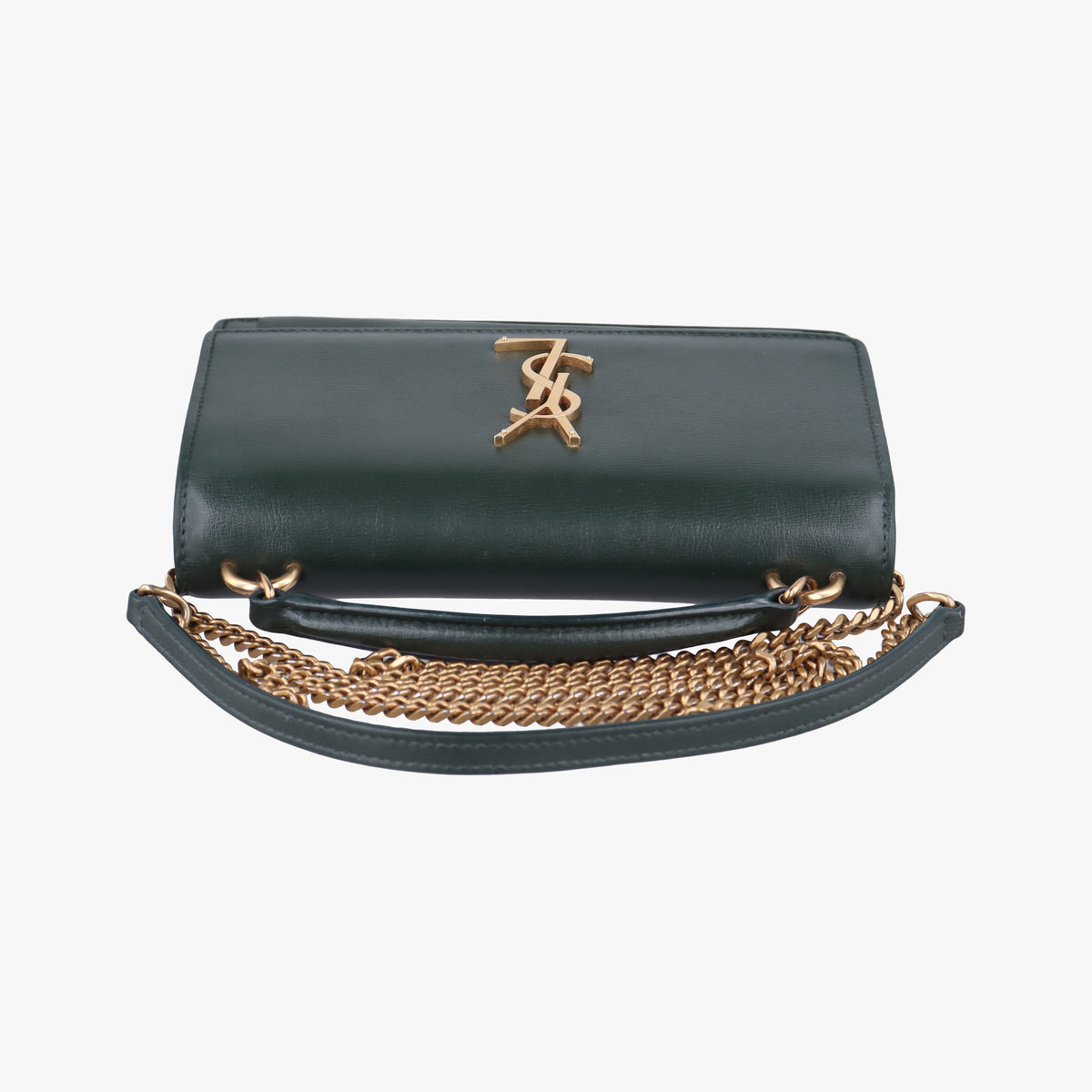Vintage Yves Saint Laurent Sunset Green Leather 533026 shoulderbag | stylenewstar