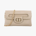 Pre-owned Christian Dior Diordouble Beige Leather  shoulderbag | stylenewstar