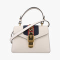 Pre-owned Gucci Sylvie Ivory×navy×red Leather 470270 shoulderbag | stylenewstar