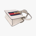 Pre-owned Gucci Sylvie Ivory×navy×red Leather 470270 shoulderbag | stylenewstar
