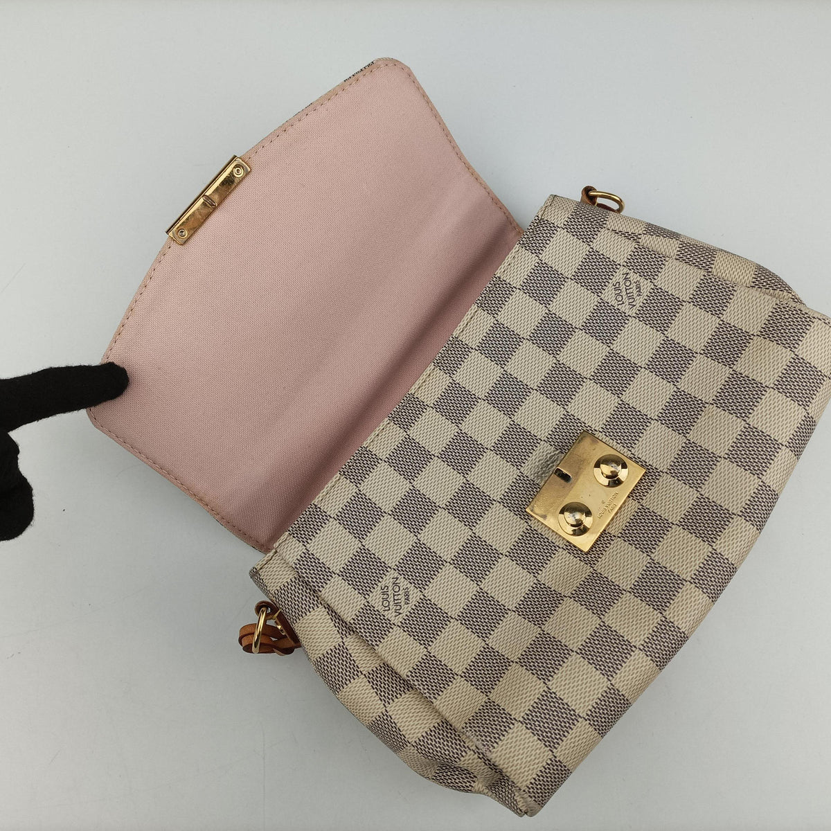 CROISETTE Azur Damier Canvas N41581 TR2137 IC Chipクロワゼット アズール ダミエキャンバス N41581 TR2137 ICチップ