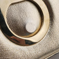Pre-owned Ferragamo Thalia Golden Leather  shoulderbag | stylenewstar