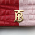 Pre-owned Burberry Lola chain TB Red×Pink×Beige Leather  shoulderbag | stylenewstar