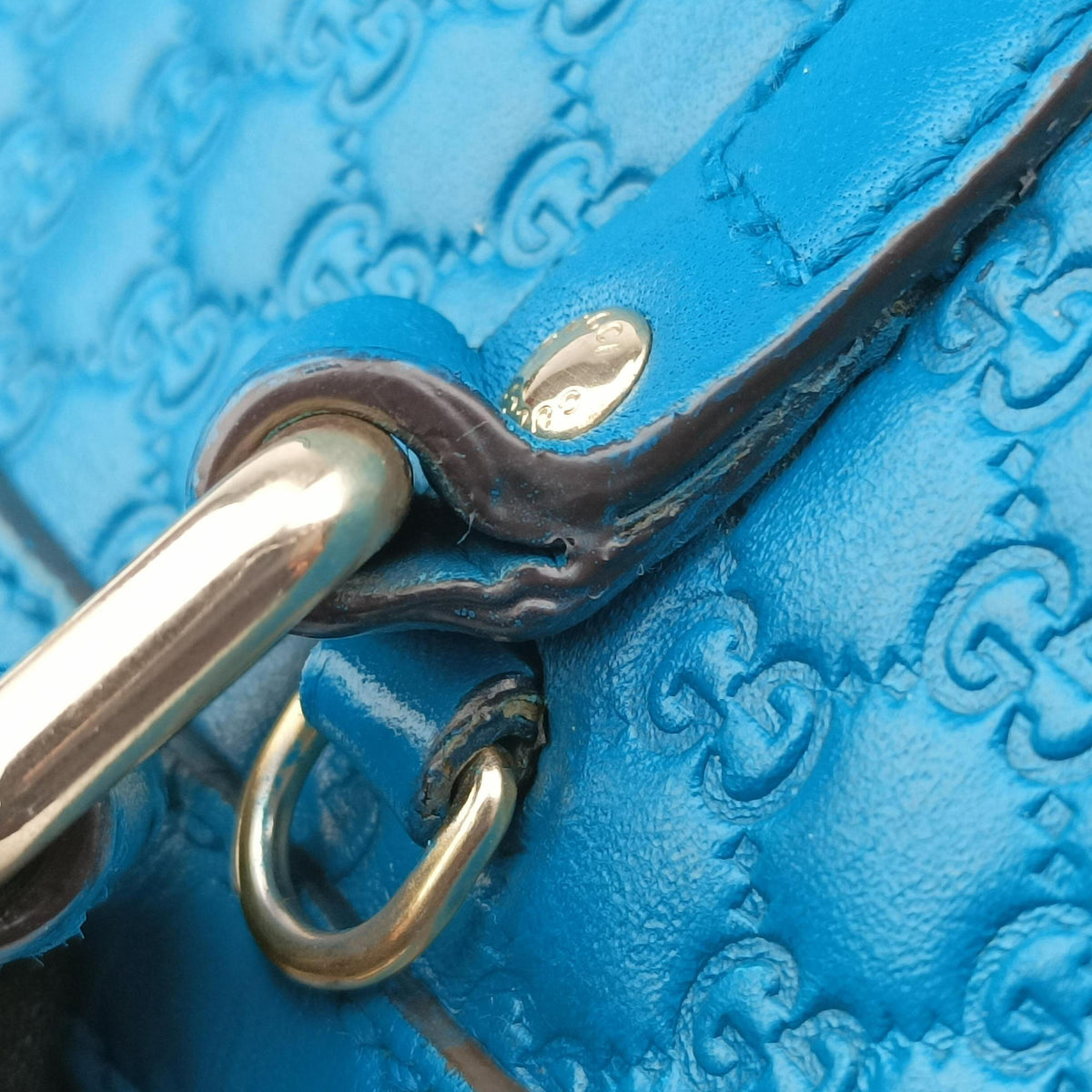 Microguccissima Blue Leather 449654 D021869569マイクログッチシマ ブルー レザー 449654 D021869569