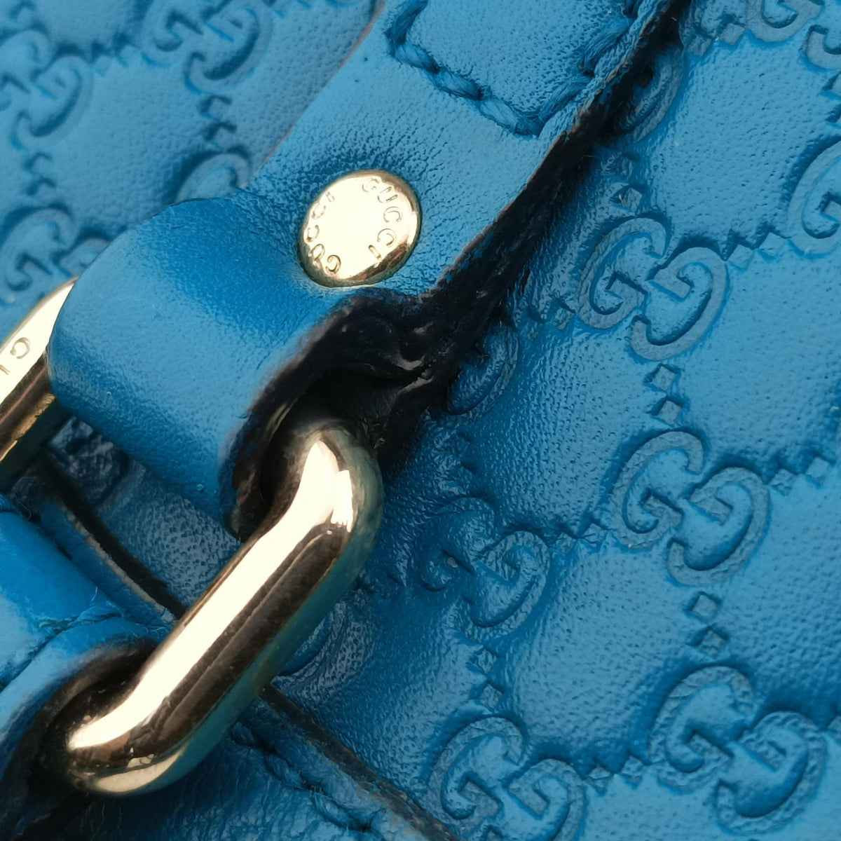 Microguccissima Blue Leather 449654 D021869569マイクログッチシマ ブルー レザー 449654 D021869569