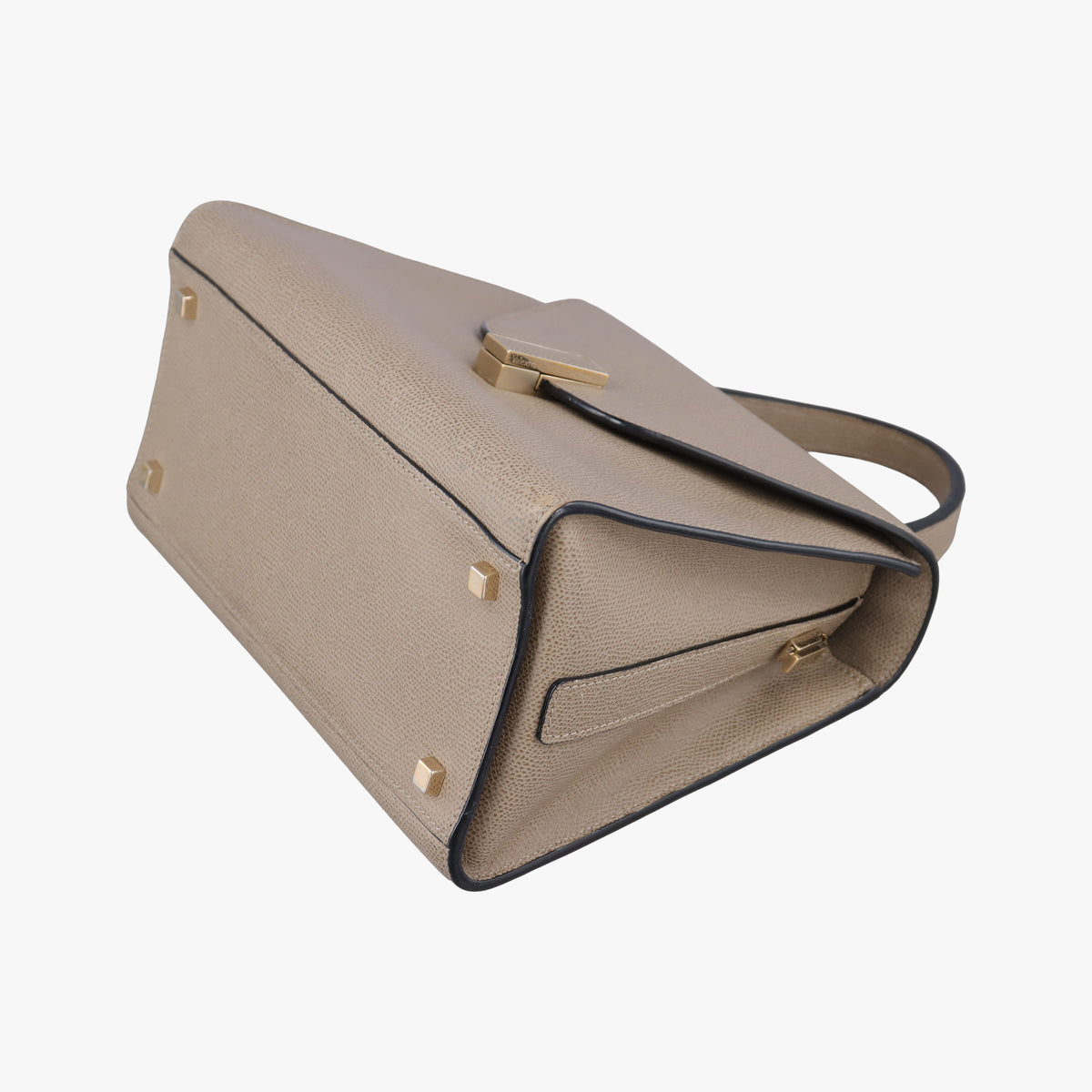 Pre-owned Valextra Iside Grey Calfskin  shoulderbag | stylenewstar