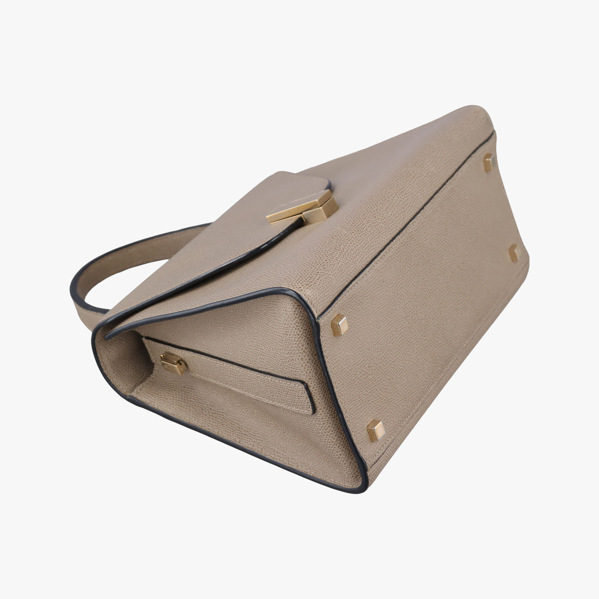 Pre-owned Valextra Iside Grey Calfskin  shoulderbag | stylenewstar