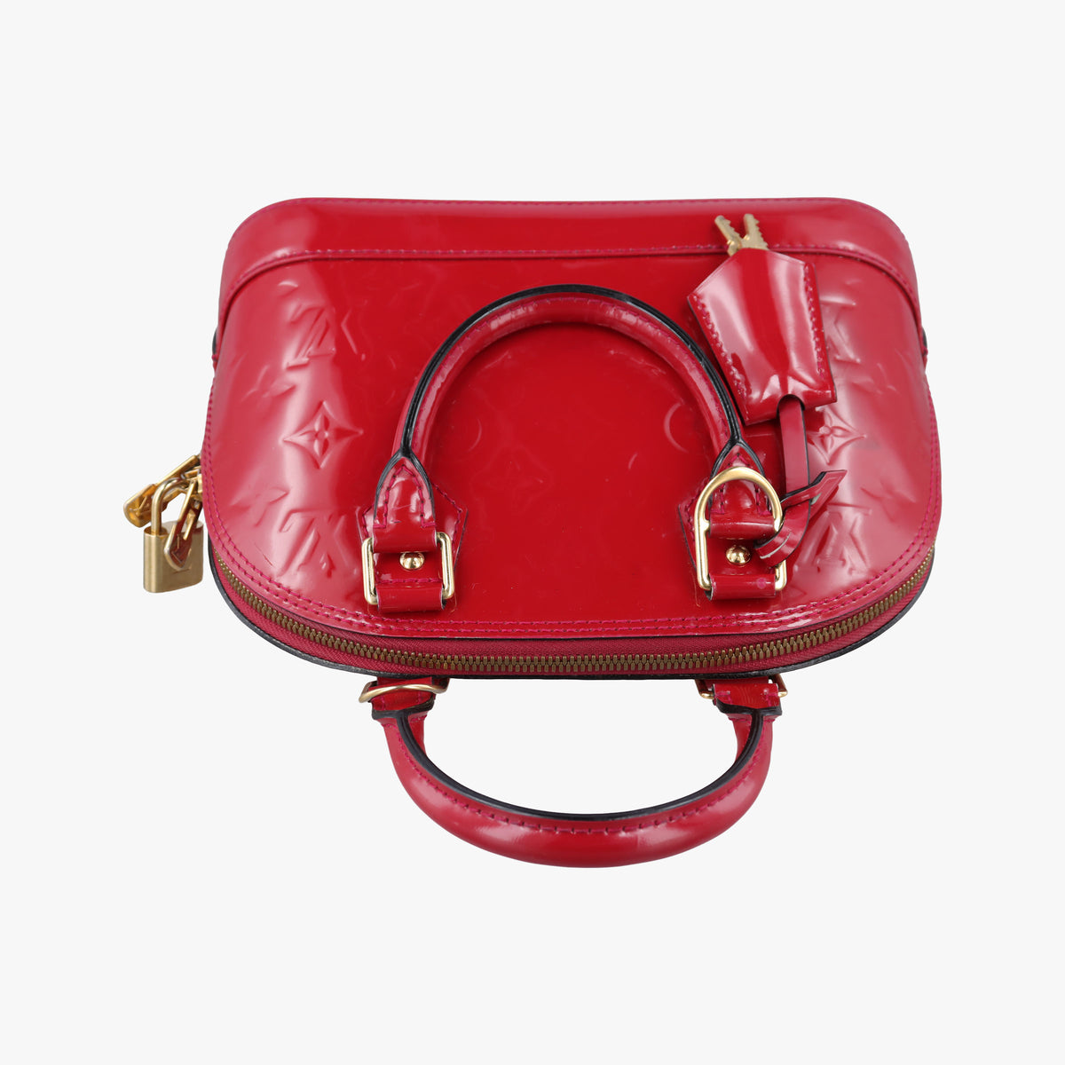 Secondhand Louis Vuitton Alma BB pomme d'amour Vernis M90174 shoulderbag | stylenewstar