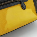 Luggage Micro shopper Black×Yellow×Blue leather×ponyhair W-GA-0164ラゲージマイクロショッパー ブラック×イエロー×ブルー レザー×ハラコ W-GA-0164