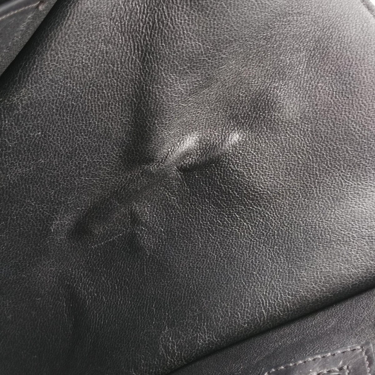 Luggage Micro shopper Black×Yellow×Blue leather×ponyhair W-GA-0164ラゲージマイクロショッパー ブラック×イエロー×ブルー レザー×ハラコ W-GA-0164