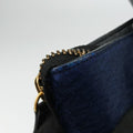 Luggage Micro shopper Black×Yellow×Blue leather×ponyhair W-GA-0164ラゲージマイクロショッパー ブラック×イエロー×ブルー レザー×ハラコ W-GA-0164