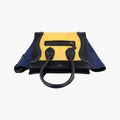 Luggage Micro shopper Black×Yellow×Blue leather×ponyhair W-GA-0164ラゲージマイクロショッパー ブラック×イエロー×ブルー レザー×ハラコ W-GA-0164
