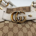 GG Running White×Beige Canvas×Leather 247183 F010861265GGランニング ホワイト×ベージュ キャンバス×レザー 247183 F010861265