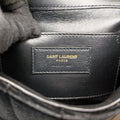 Pre-owned Yves Saint Laurent VICKY Black velour 538439 shoulderbag | stylenewstar