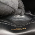 Pre-owned Yves Saint Laurent VICKY Black velour 538439 shoulderbag | stylenewstar