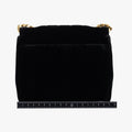 Pre-owned Yves Saint Laurent VICKY Black velour 538439 shoulderbag | stylenewstar