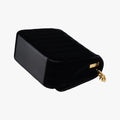 Pre-owned Yves Saint Laurent VICKY Black velour 538439 shoulderbag | stylenewstar