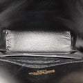 Pre-owned Yves Saint Laurent VICKY Black velour 538439 shoulderbag | stylenewstar