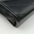 Pre-owned Yves Saint Laurent Monogram Envelope Black Leather 396909 shoulderbag | stylenewstar