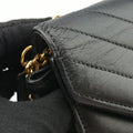 Pre-owned Yves Saint Laurent Monogram Envelope Black Leather 396909 shoulderbag | stylenewstar