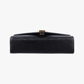 Pre-owned Yves Saint Laurent Monogram Envelope Black Leather 396909 shoulderbag | stylenewstar